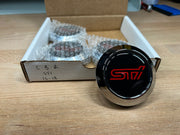 Clearance STI logo Enkei center cap, chrome with black and red logo