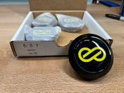 Clearance Enkei center cap, black with yellow logo