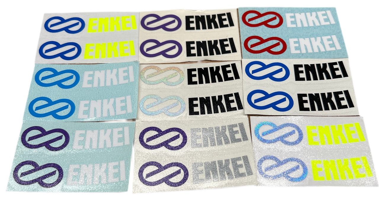 Wheel Stickers : Multicolor Replacement Enkei RPF1 Wheel Stickers (Sold in PAIRS)