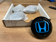 Clearance Honda logo Enkei center cap, black with aqua logo